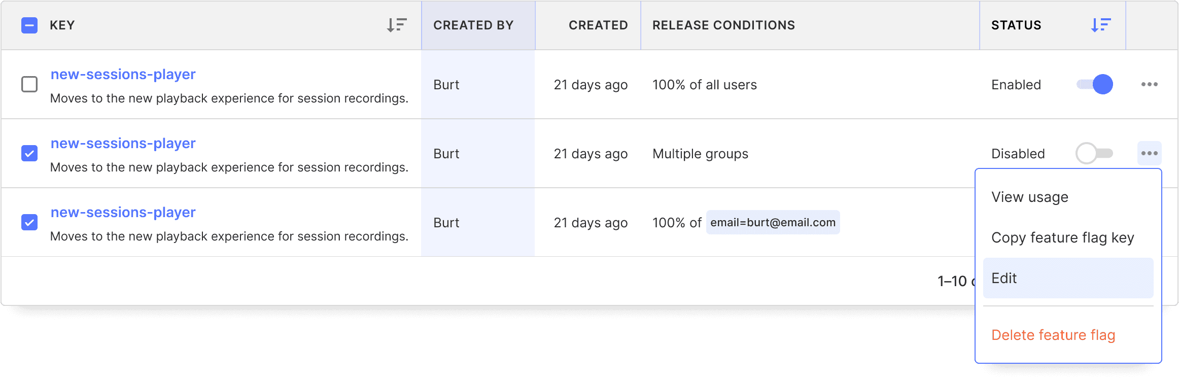 Feature flags