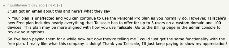 tailscale pricing